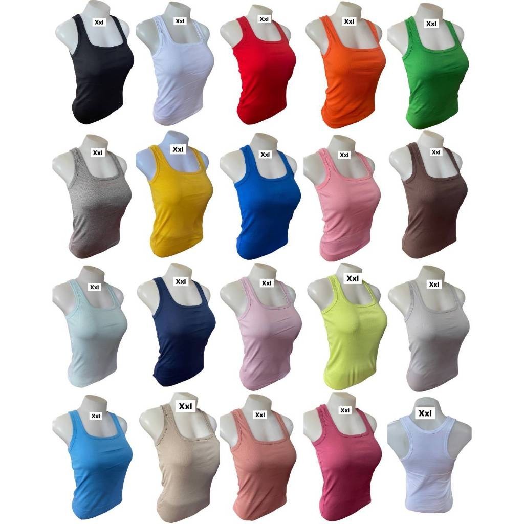 เสื้อกล้ามบิ๊กไซส์XL-XXL เต็มตัว (ผ้าคอตตอน) สาวอวบ สวมใส่สบาย