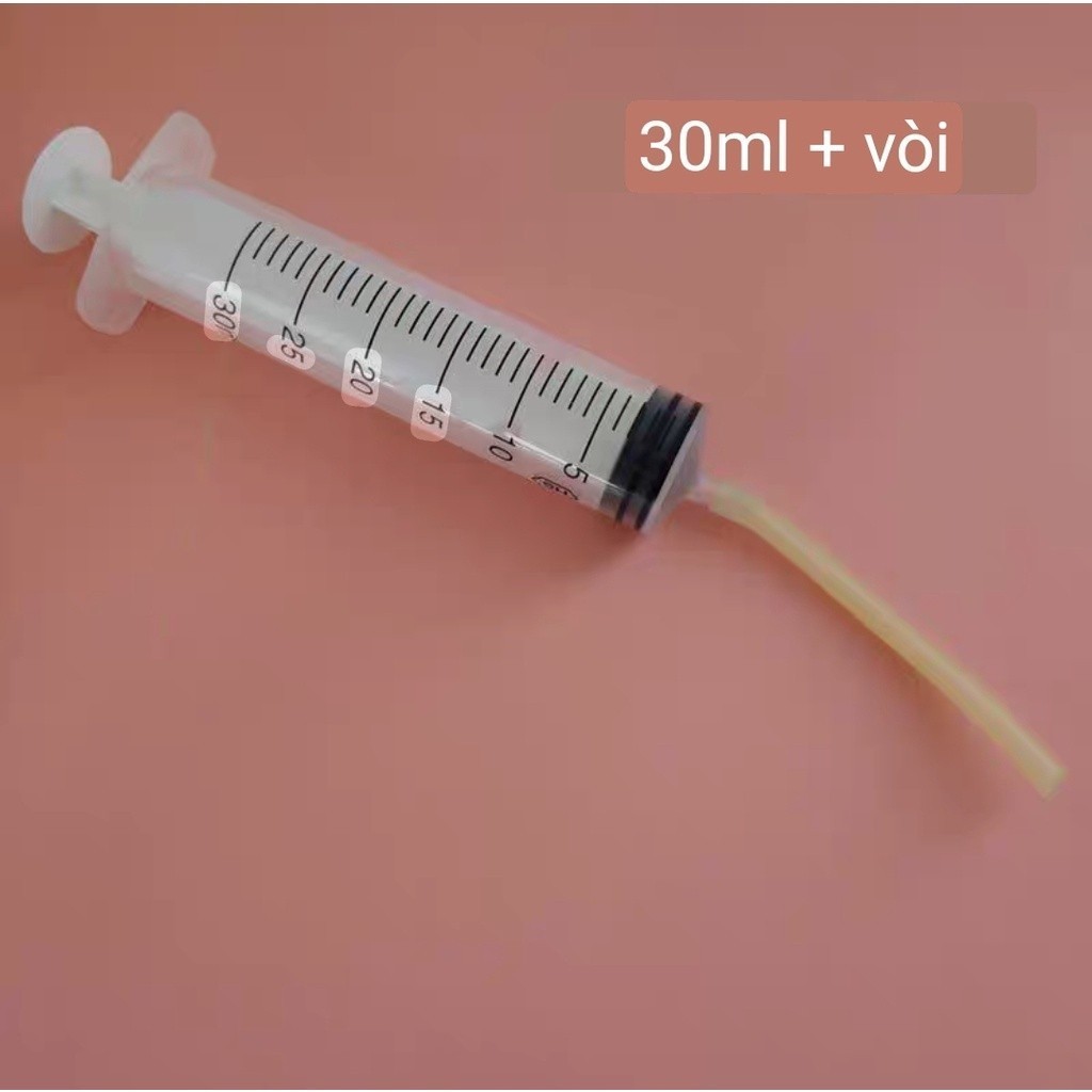 Parrot Powder Syringe 30ml (ฟรีหลอด 8 ซม.) Baby Parrot Powder Pump Pigeon Food Pump Fighting Chicken