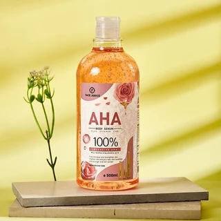 AHA Body serum เซรั่มบำรุงผิวกายกุหลาบ100% 500ml+ FACE JANICEโลชั่นคอลลาเจนทองคำ โลชั่นผิวขาว300ml