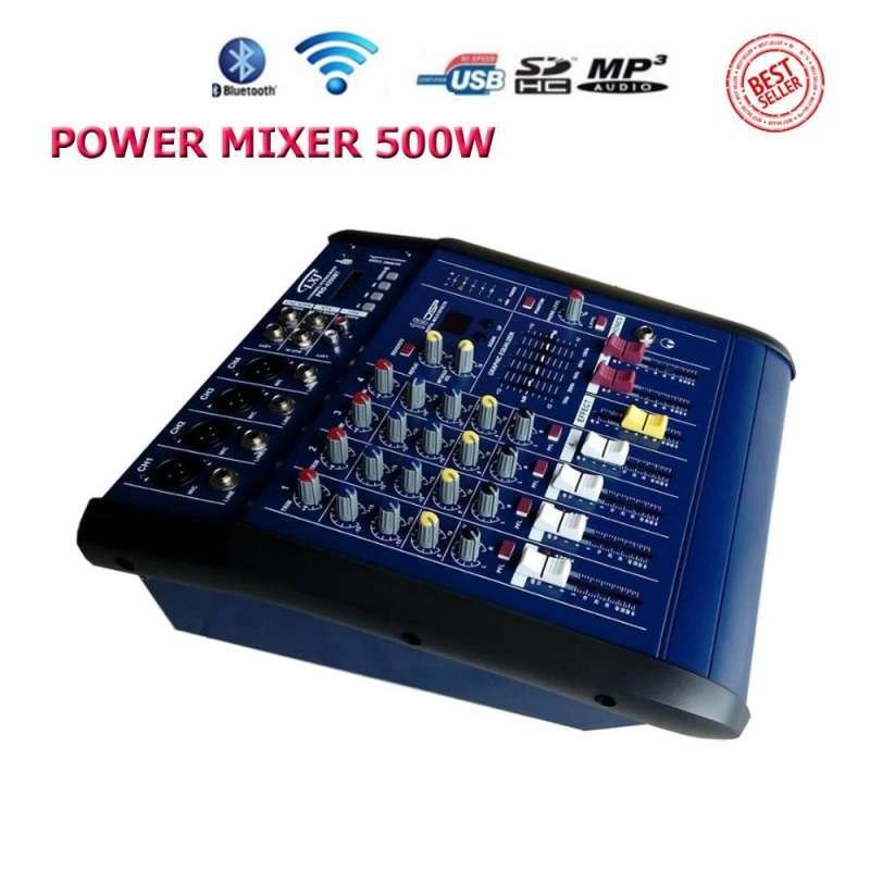 Power Mixer เพาเวอร์มิกเซอร์ เครื่องขยายเสียง รุ่น 6300BT เพาเวอร์มิกเซอร์ ขยายเสียง 600W