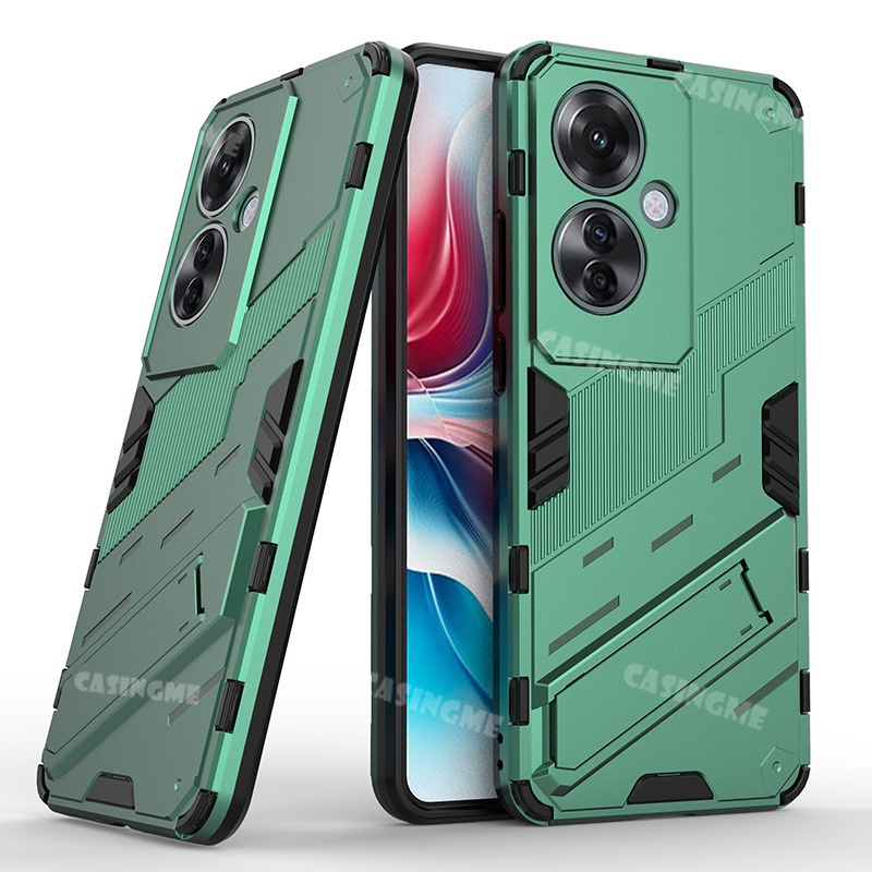 เคสโทรศัพท์มือถือแบบแข็ง กันกระแทก ลายเกราะ 3D พร้อมที่ตั้งวาง สําหรับ Oppo Reno11 F 5G Reno11F Reno 11F Reno 11 F F11 OppoReno11F 5G 2024 - รูปที่ 2