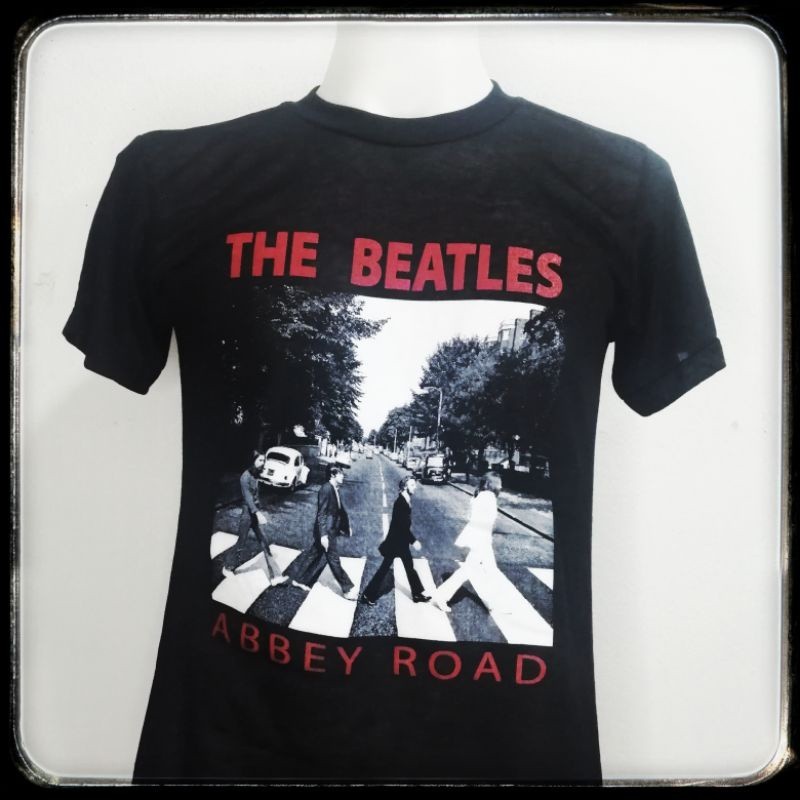 Unisex เสื้อวง The​Beatles​ ผ้า​บาง​แนววินเทจ