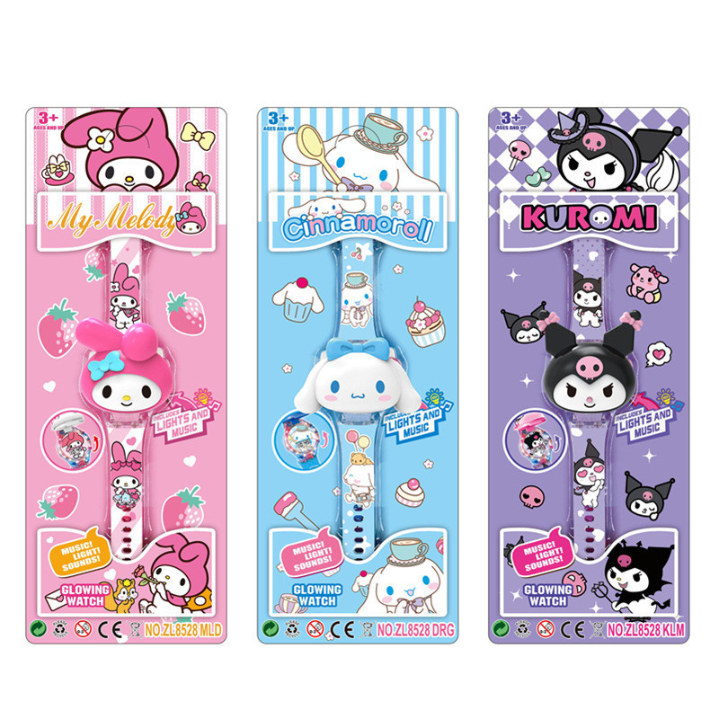 นาฬิกาข้อมืออิเล็กทรอนิกส์ ลายการ์ตูน Sanrio kuromi melody Cinnamoroll Ultraman แบบเรืองแสง เหมาะกับของขวัญ สําหรับเด็กอนุบาล - รูปที่ 5