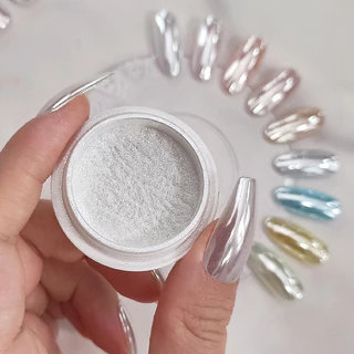 Moonlight Mirrors Nail Powder Metallic Pigment เล็บเจล Polish Pearl Dust Glitter Aurora Shiny Pearl Nail Nail