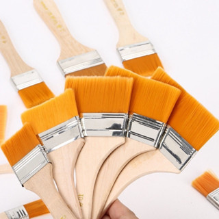 🌷 แปรงทาสี แปรงระบายสี พู่กัน ทาสี วาดรูป 12 เบอร์ ด้ามไม้ ข…