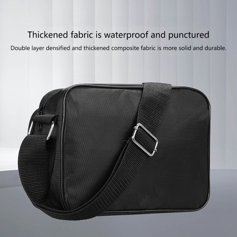 ซอค* กระเป๋าสะพายกระเป๋าเครื่องมือผ้าแคนวาสสีดําสําหรับช่างไฟฟ้าและโครงการช่างไม้ - รูปที่ 4