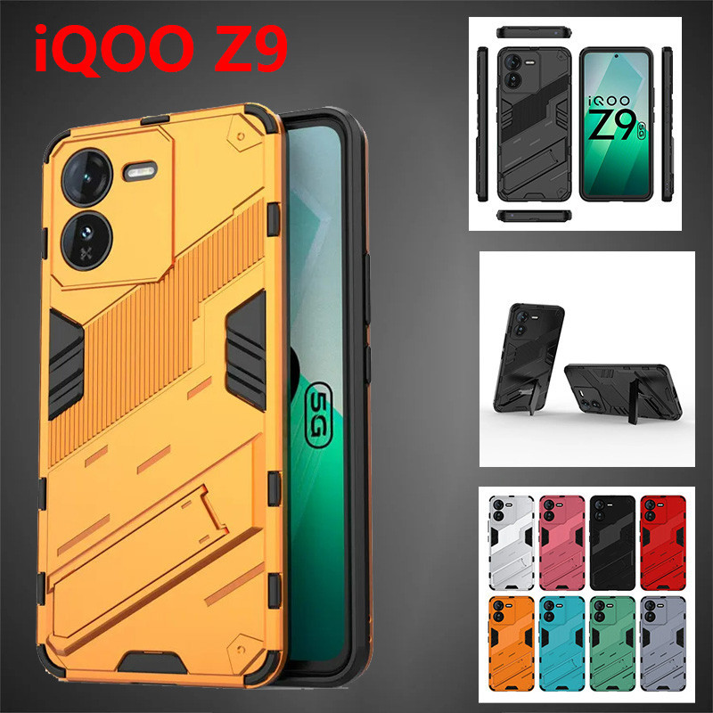 สําหรับ iQOO Z9X Z9 Turbo 5G 2024 เคสโทรศัพท ์ วงเล ็ บกล ้ องเลนส ์ ป ้ องกันสําหรับ iqooZ9X iqooZ9 Z9Turbo Punk กันกระแทกเกราะสไตล ์ กลับกรณี