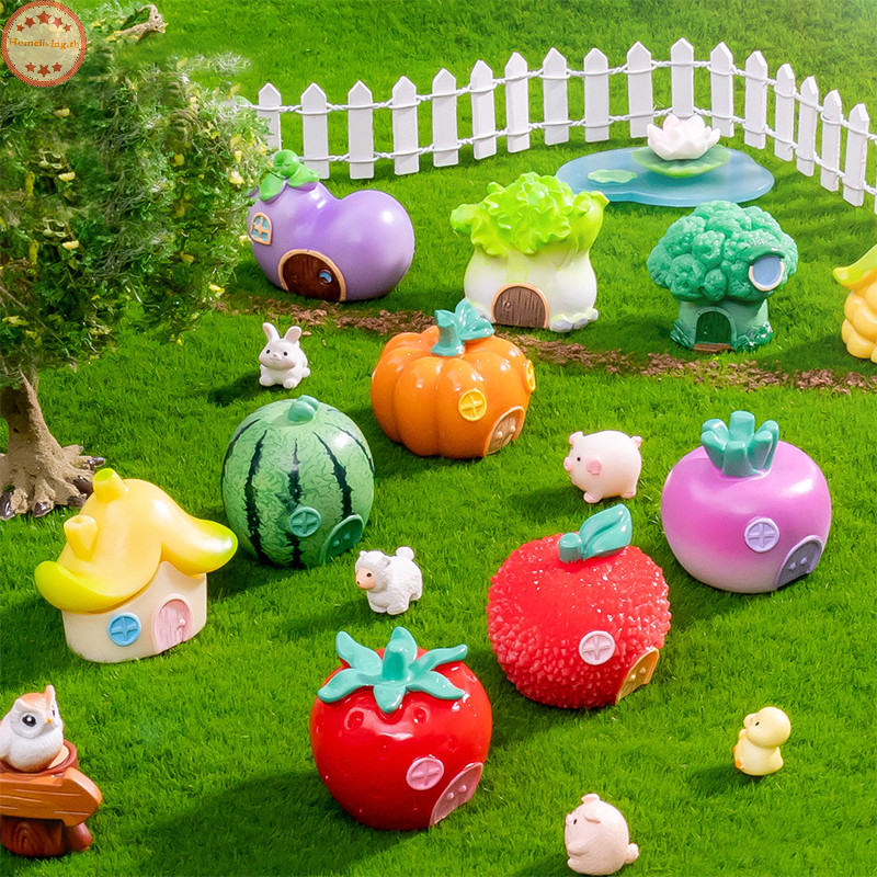Home น ่ ารัก Kawaii แตงโมผลไม ้ ผัก Miniature พืชสวนเครื ่ องประดับภูมิทัศน ์ ตกแต ่ งการ ์ ตูนเรซิ ่ นตุ ๊ กตาเด ็ กของขวัญ TH