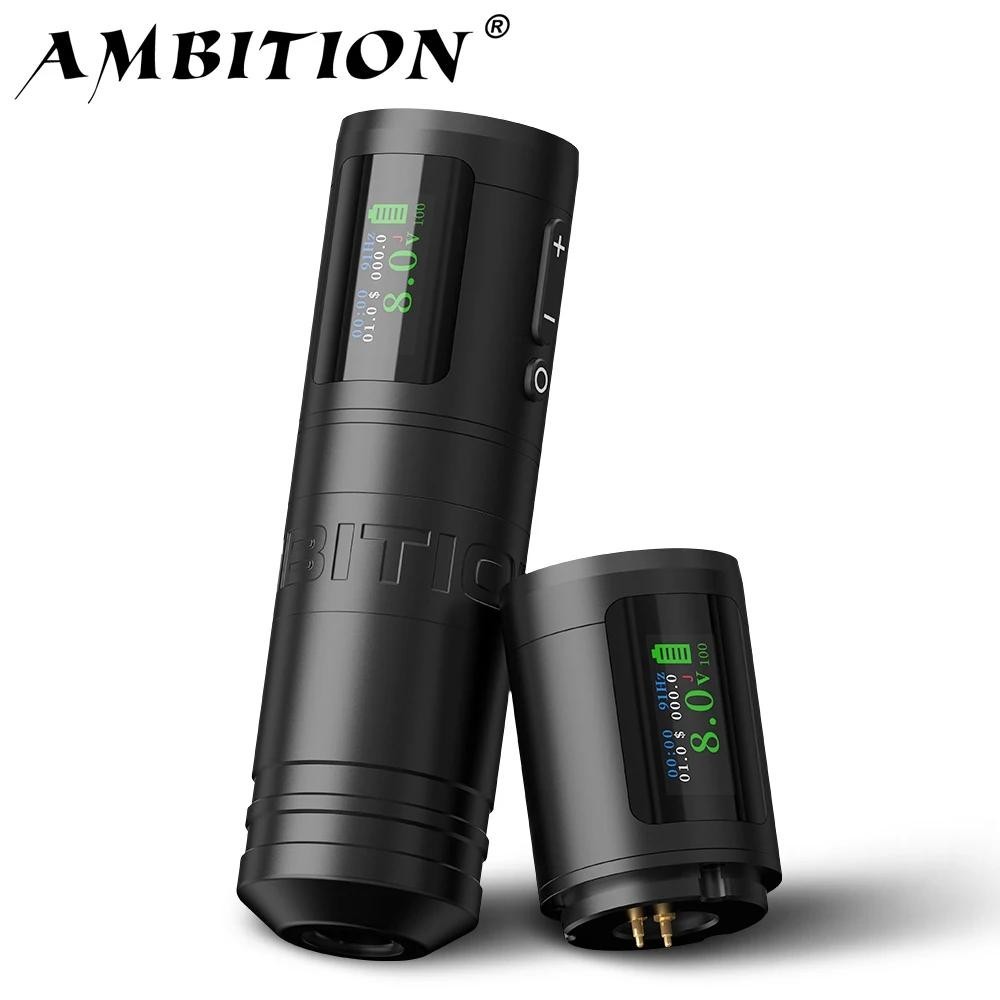 Ambition Ninja Ultra 2024 ปากกาสักไร้สาย ก้านตรง ล่าสุด 4.0 มม. สโตรก บิลแบตเตอรี่ มอเตอร์ไร้แกน ศิลปะการสัก