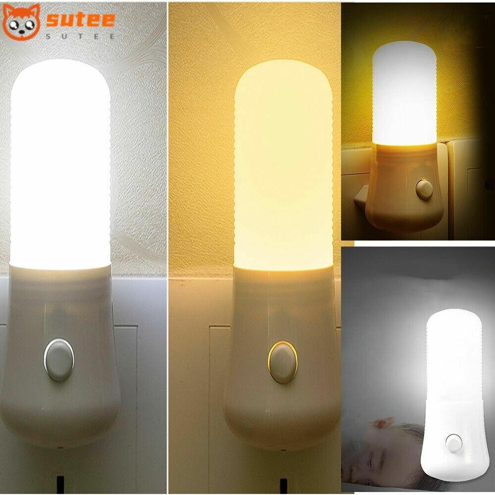 Sutee โคมไฟกลางคืน LED 3W แบบเสียบปลั๊ก สร้างสรรค์ สําหรับติดตกแต่งผนังห้องนอน