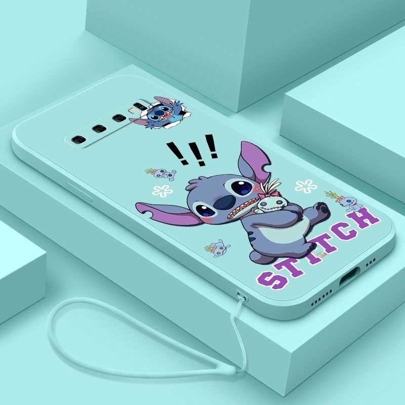 Samsung Galaxy Note 10 +Plus S10 Lite S10 + S9 Plus Note 9 ฝาครอบกล ้ องเต ็ ม Frightened Monster Silicon Liquid Rubber Casing Back Case