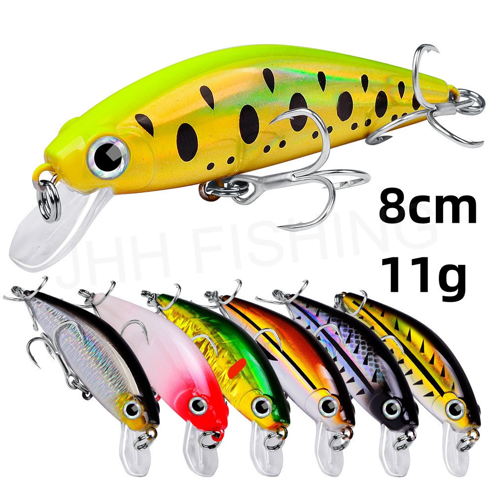 【 5 สี 】minnow Submerged Bionic Mino Luya เหยื ่ อพร ้ อมบล ็ อกตะกั ่ วและตะขอช ่ องเลือดเหยื ่ อปลอม Bionic เหยื ่ อตกปลาอุปกรณ ์
