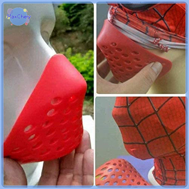 Mchy > Mini Mask Cosplay Props Silica Black/Red/White Halloween Half Face Shell Cover Mouth Mask ใหม ่