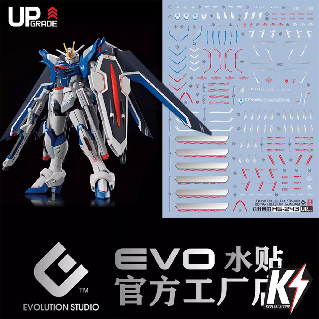 Waterdecal EVO Up Grade HG Rising Freedom Gundam #ดีคอลน้ำสำหรับติดกันพลา กันดั้ม Gundam พลาสติกโมเดลต่างๆ