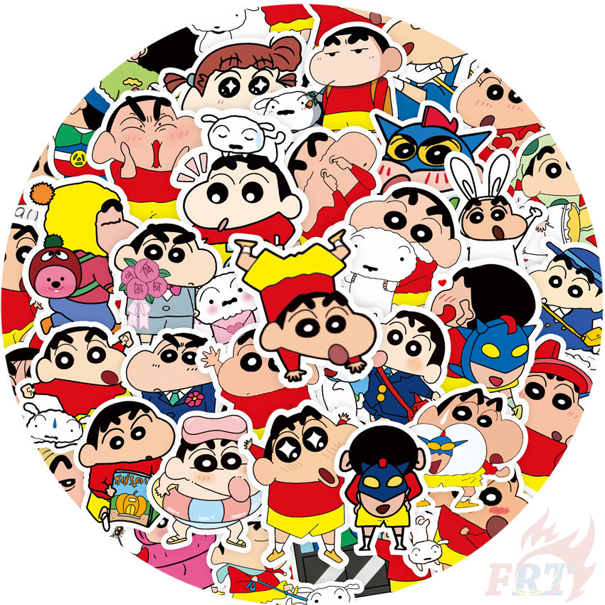 100Pcs/Set Crayon Shin-chan Stickers DIY Fashion Decals Doodle Stickers