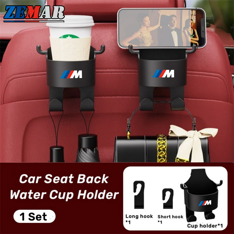 Bmw M Power Car Seat Back Water Cup Holder Hook Car Storage Box Phone Holder Multifunctional General