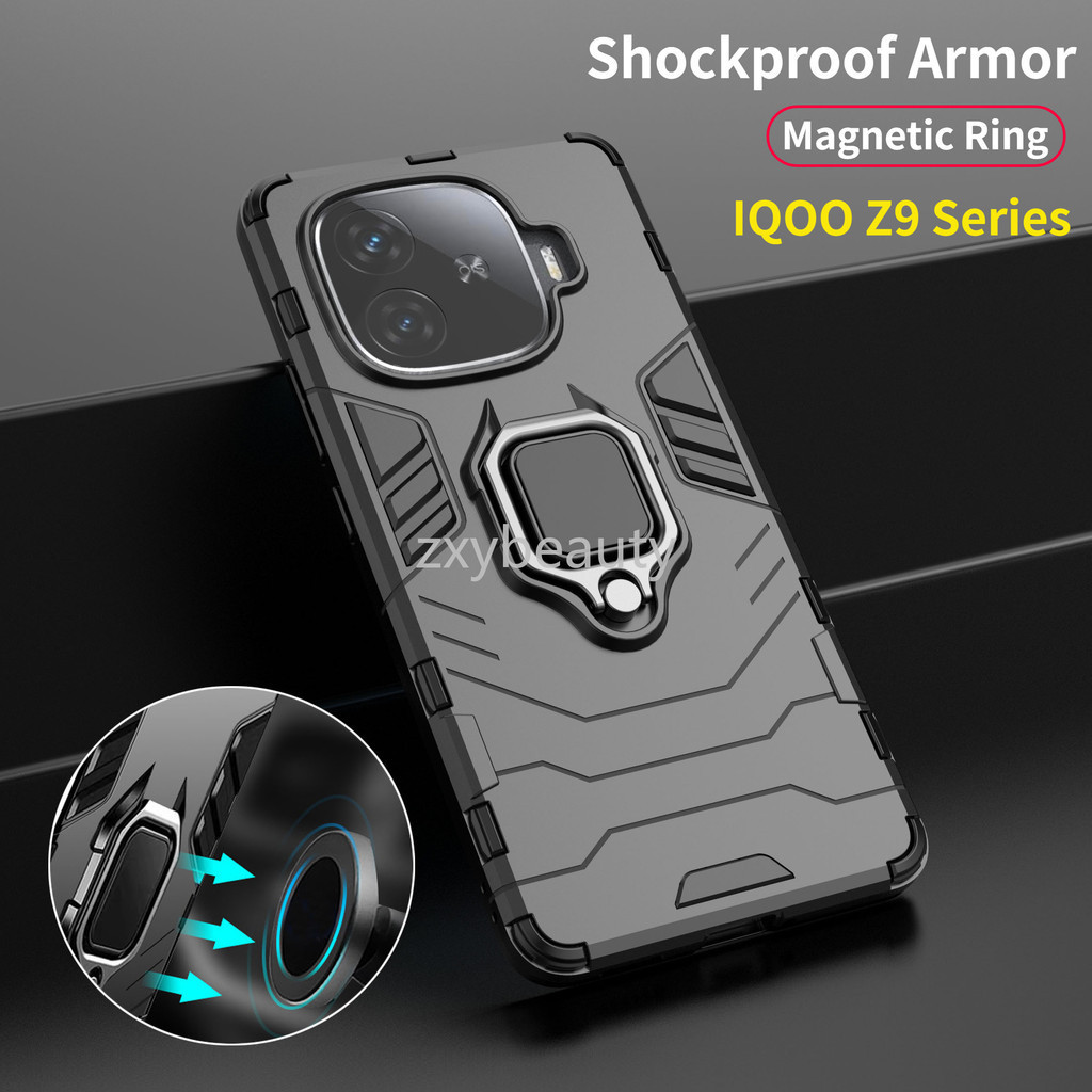 เกราะกันกระแทกสําหรับ iQOO Z9X Z9 Turbo 5G 4G 2024 เคสโทรศัพท ์ Soft Stand Holder สําหรับ iqooZ9 IQO