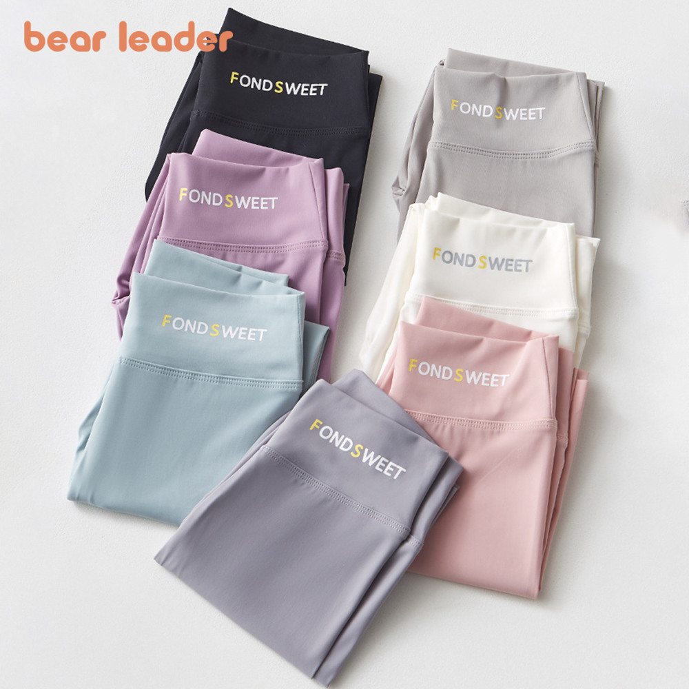 Bear Leader ฤดูร ้ อนกางเกงฉลามบาง 4 ถึง 10 ปีสาวสวมใส ่ สีลูกกวาดวัยรุ ่ นเลกกิ ้ งเด ็ กกางเกงบาง
