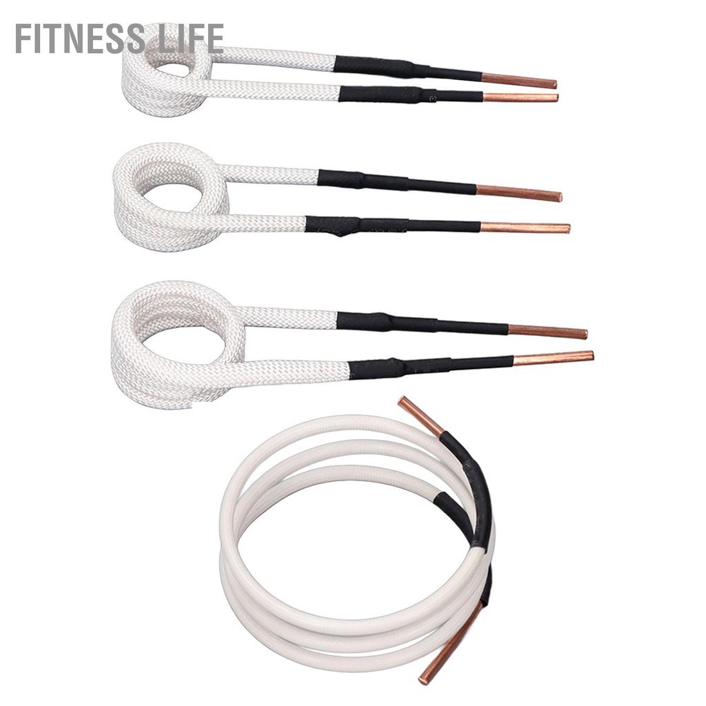 Fitness Life 4PCS Induction เครื่องทำความร้อนขดลวด 3.0 มม.ทองเหลืองไฟฟ้าความร้อน COIL Kit สำหรับ NUT