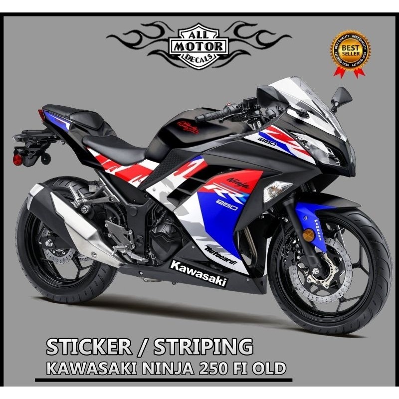 Old Kawasaki Ninja 250 Fi Striping / Old Ninja Fi 250 Decal / 2013 ถึง 2017 Ninja 250 Fi Motorcycle 