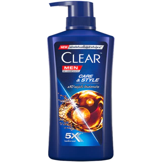 FernnyBaby เคลียร์ Clear 390ML แชมพูเคลีย หัวปั้ม ยาสระผม แชมพูสระผม สูตร เคลียร์แชมพู แคร์ แอนด์ สไตร์ น้ำตาล 390 มล.