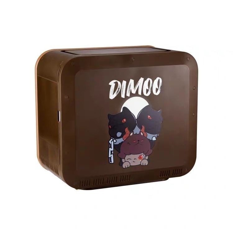 Dimoo Tonight No Sleeping TV Luminous Figure Display Box POPMART POPMART ตกแต ่ งเดสก ์ ท ็ อป