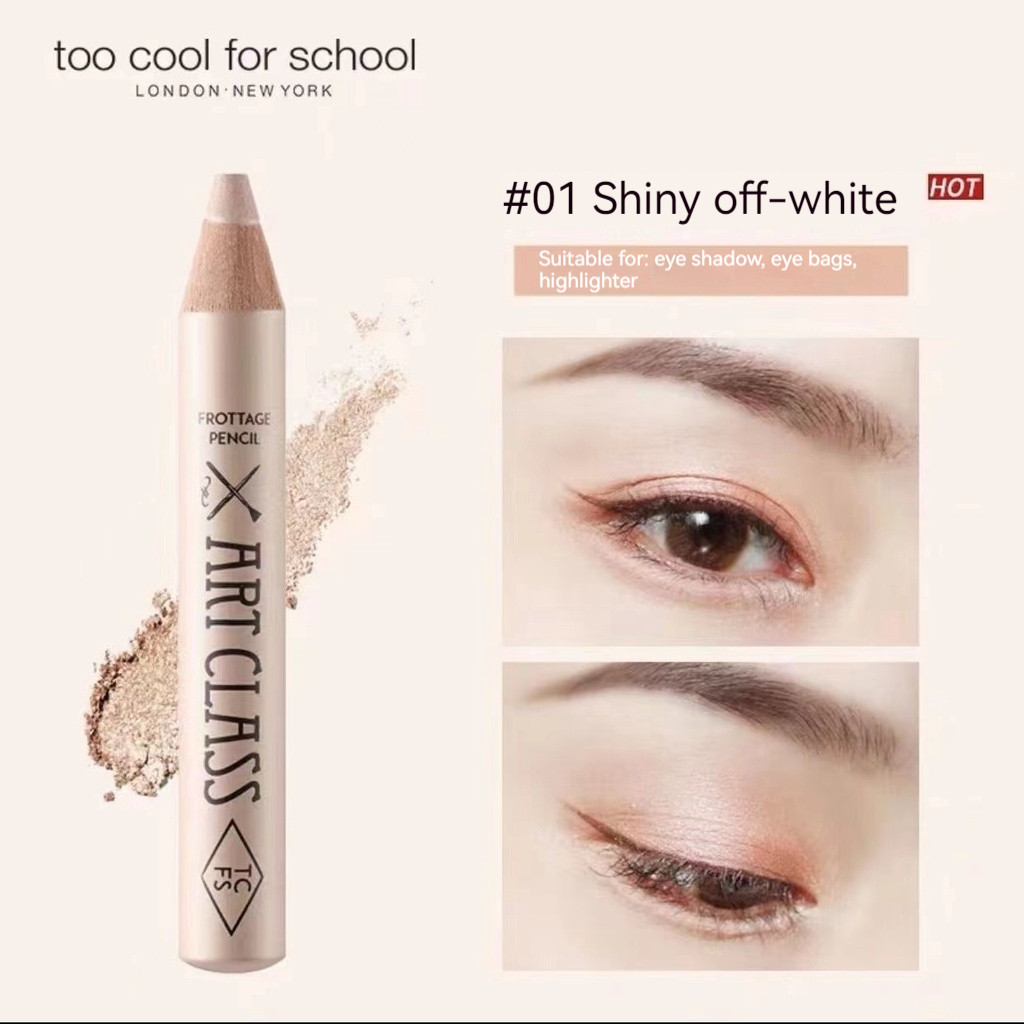 TOO COOL FOR SCHOOL Too Cool สําหรับโรงเรียน Tuku Lying Silkworm ปากกา Too Cool สําหรับโรงเรียน眼影棒Champagne Milk White Pearl Glitter อายแชโดว์ Stick Eye แต่งหน้า