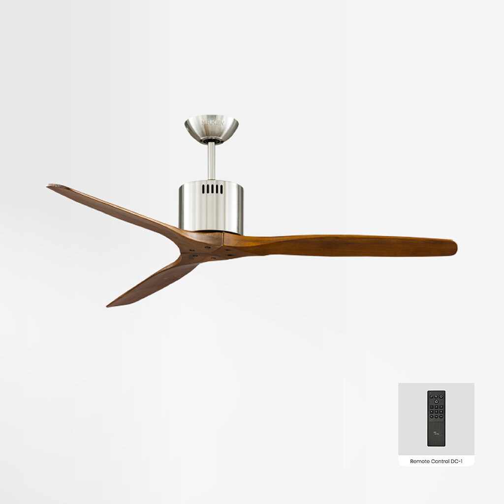 พัดลมเพดาน รุ่น KEN SOLID WOOD 52 DC BN-OAK DR