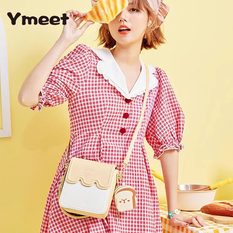 Ymeet กระเป ๋ า 2024 สไตล ์ ใหม ่ พื ้ นผิวกระเป ๋ าสี ่ เหลี ่ ยมเล ็ ...