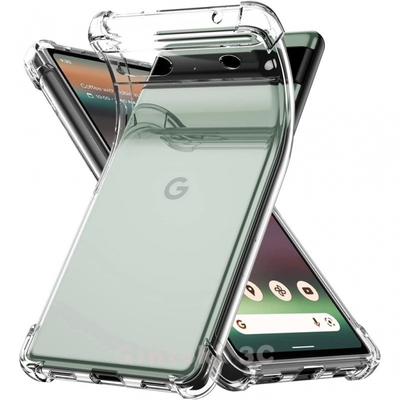 Google Pixel 9 Pro XL 9A 8 Pro 8A 8 7A 6A 6 7 ปลอกถุงลมนิรภัยกันกระแทก Soft TPU Case Clear โปร่งใสนุ่มปกหลัง
