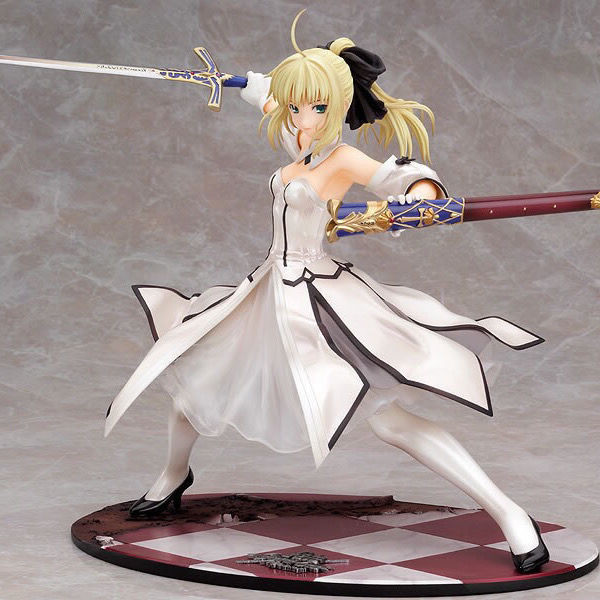 Fate Saber fate Saber fate Saber White Seballie Gold Sword of Victory Figure ของขวัญ