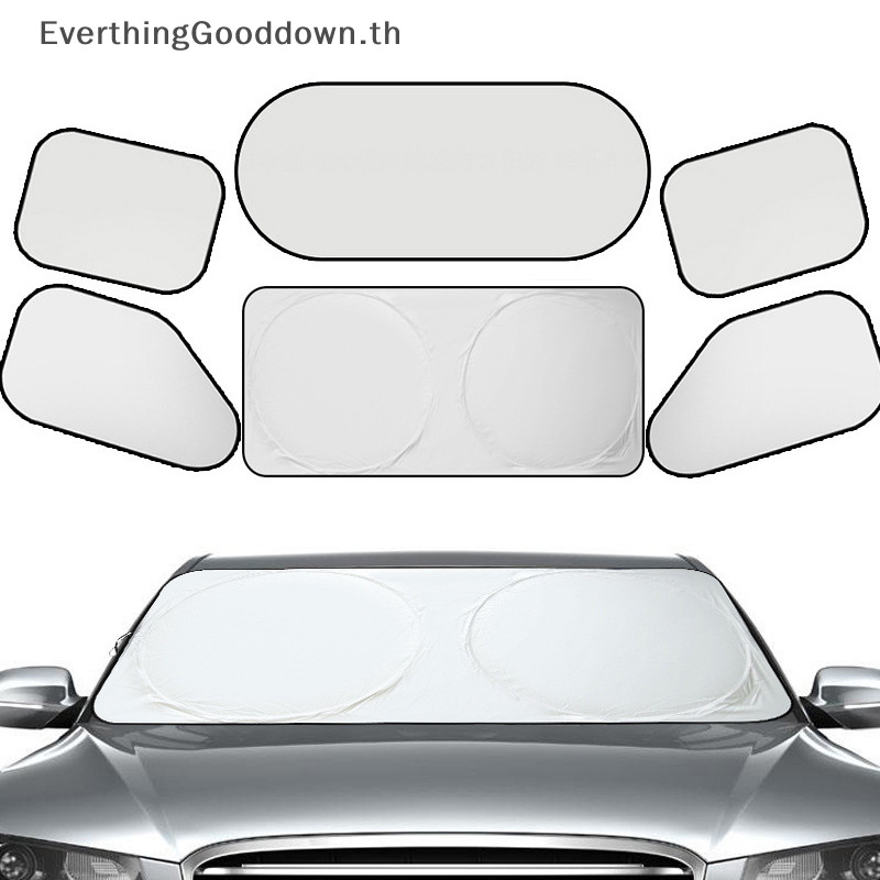 Ever ม ่ านบังแดดรถยนต ์ ครอบคลุม Universal กระจกพับ Visor Reflector กระจก Auto Window Sun Shade Protector อุปกรณ ์ เสริม TH