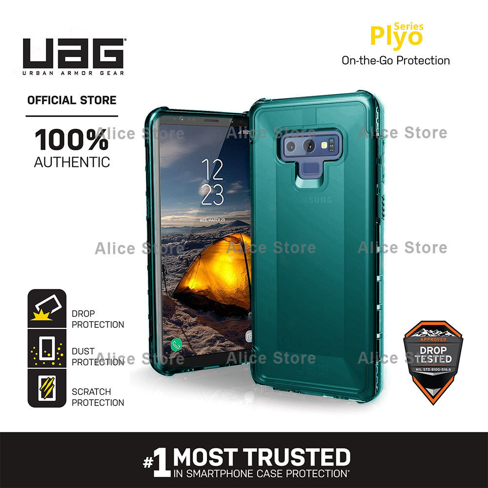 เคสโทรศัพท ์ UAG Plyo Series สําหรับ Samsung Galaxy Note 9 พร ้ อมฝาครอบป ้ องกันการหล ่ นทหาร - สีเขียว