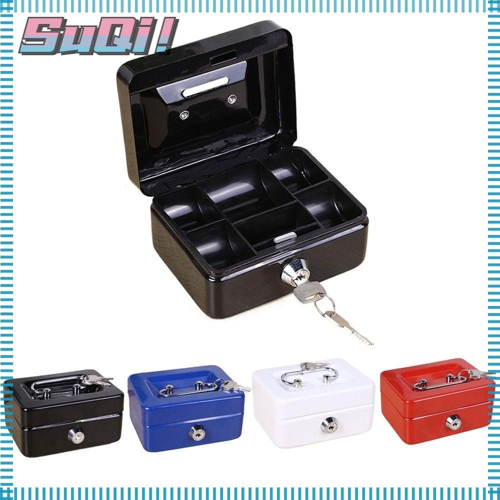 Suqi Key Safe Box, Hidden Protable Carry Box, คุณภาพสูงหนา Mini Metal Security Cash Box Home