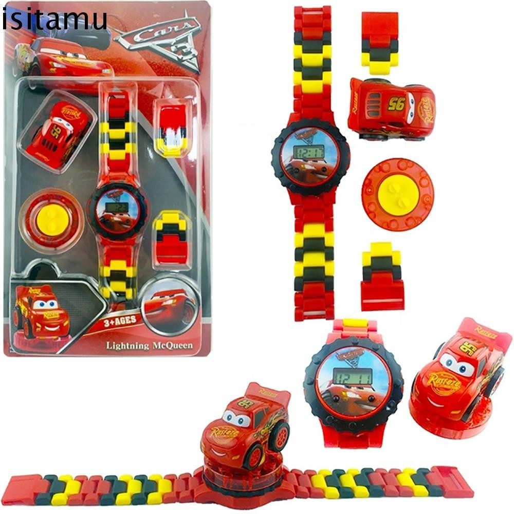 Isitaft Building Block Watch Children Cute Casual 360° การหมุนการ ์ ตูน The Avengers Batman Frozen นาฬิกาข ้ อมือ