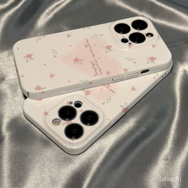 Love rose เคสโทรศัพท์สดโรแมนติก applitioniphone 11 12 13 14 15pro Max XR X xMax 13 14 15promax เกราะป้องกัน 7 8 เปลือกตกหล่น