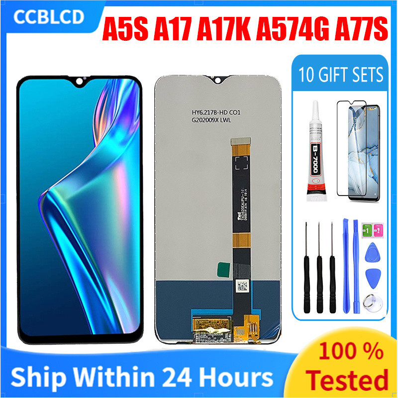 A5s lcd A7 A12 Realme 3 lcd เปลี่ยนหน้าจอสัมผัสหน้าจอ lcd สําหรับ oppo