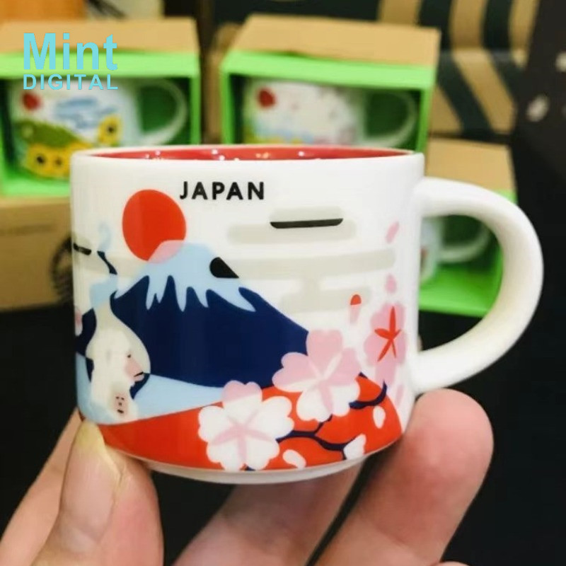Mini Starbucks Cup 59ML แก้วเซรามิคน่ารัก YAH แก้วสหรัฐอเมริกา China City ถ้วยน้ําแก้วกาแฟ