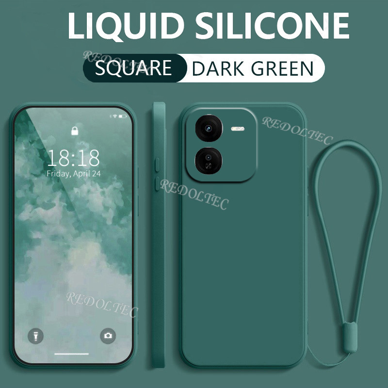 ปลอก VIVO IQOO Z9/Z9X/Z9 Turbo 5G Matte Soft Case พร้อมเชือกเส้นเล็ก ซิลิโคน ฝาครอบโทรศัพท์พร้อมสายรัดข้อมือเชือกแขวน