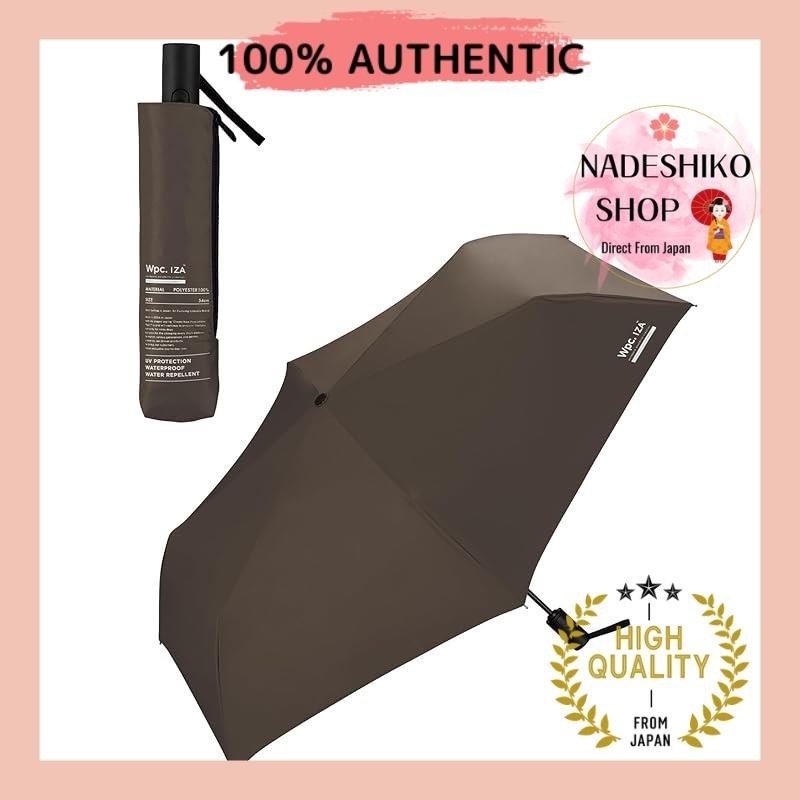 【Direct from Japan】[2024] Wpc. IZA Type: Automatic & Safe Brown [100% shade rate, 100% UV cut rate, UPF50+, for both sunny and rainy weather] Men's foldable umbrella with automatic open-close, 54cm ribs, plain design, stylish ZA013-912-102 Father's Day.