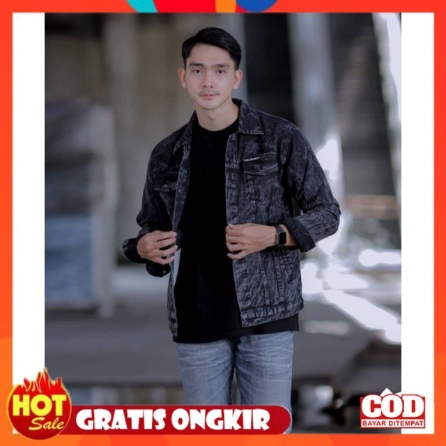 HIJAU COOL, SMOOTH, Soft, THICK MATERIAL / SEVENTYONE - Ripped Skinny Jeans Jacket Army Green Stretc