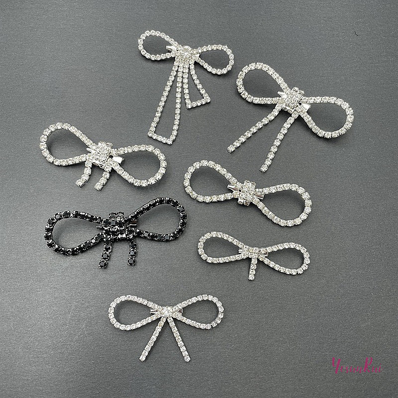 YosunRui] แฟชั่นเงา Rhinestone Bow Buckle Pearl sel Pin Buckle DIY เสื้อผ้ารองเท้ากระเป๋า Applique อุปกรณ์จัดงานแต่งงานของขวัญใหม่