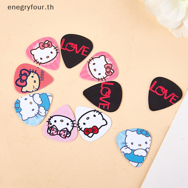 ของขวัญและของเล่น 5 ชิ้น Kawaii Sanrio กีตาร์ Picks การ์ตูน Hello Kitty ไฟฟ้า Smooth Bass กีตาร์อะคูสติกเครื่องมืออุปกรณ์เสริมของขวัญกีตาร์ Pick เครื่องมือ.