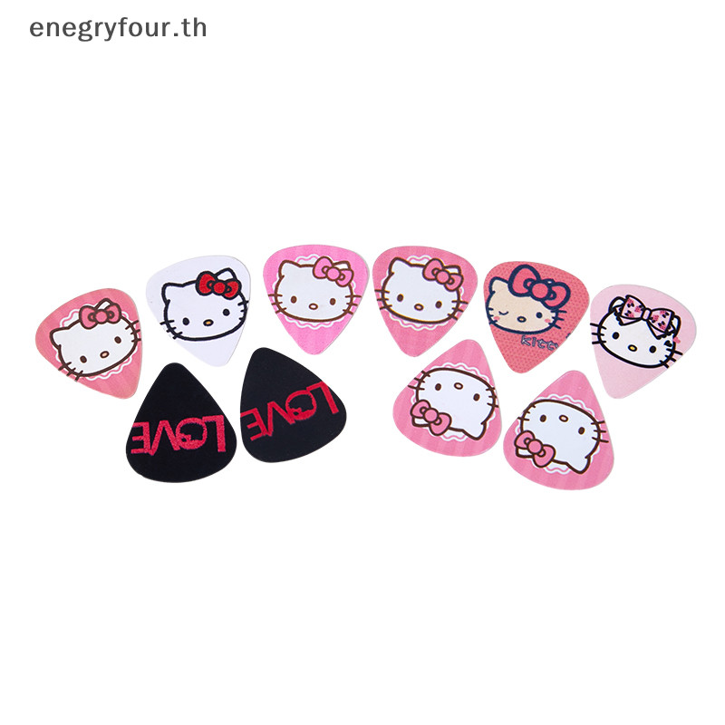 ของขวัญและของเล่น 5 ชิ้น Kawaii Sanrio กีตาร์ Picks การ์ตูน Hello Kitty ไฟฟ้า Smooth Bass กีตาร์อะคูสติกเครื่องมืออุปกรณ์เสริมของขวัญกีตาร์ Pick เครื่องมือ.