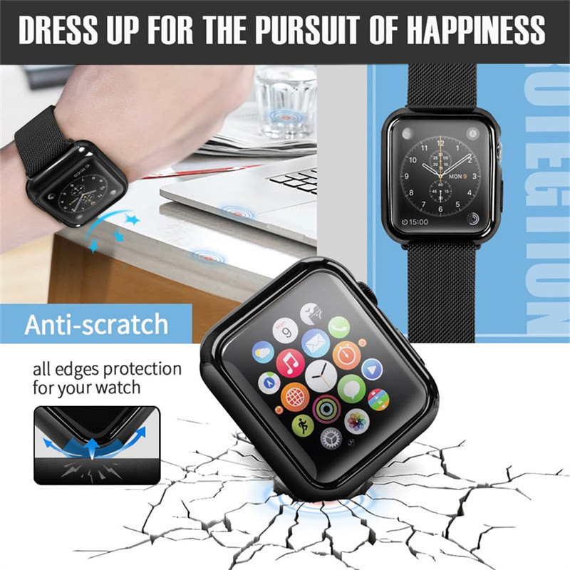 ชุบ TPU ป้องกันหน้าจอสําหรับ Apple Watch 10 9 6 4 SE 3 Ultra 2 ฝาครอบ iWatch 46 มม.49 มม.41 มม.45 มม.42 มม.38 มม.40 มม.44 มม.