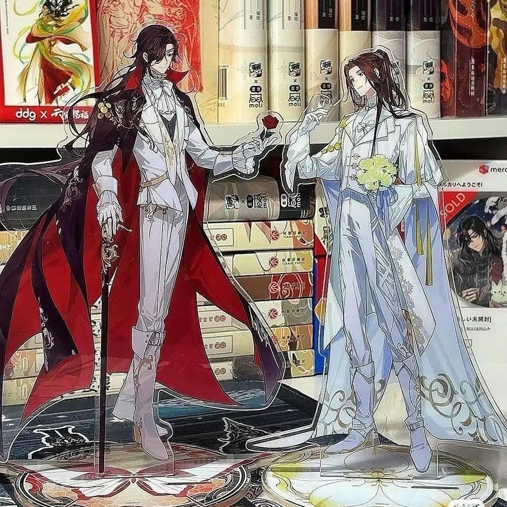 Heaven Officials Blessing อะคริลิค Xie Lian Hua Cheng รูปจอแสดงผล Tian Guan Ci Fu อะนิเมะสินค้าคอลเลกชันของขวัญตกแต่งโต๊ะ