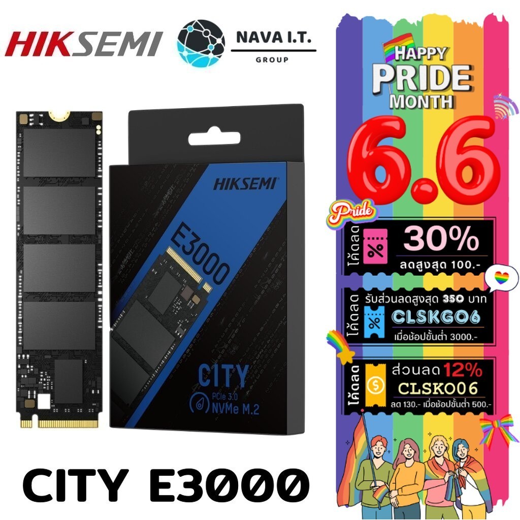 ⚡️กรุงเทพฯด่วน1ชั่วโมง⚡️ HIKSEMI CITY SERIES SSD E3000 1024GB PCIE GEN3 X 4 NVME รับประกัน5ปี