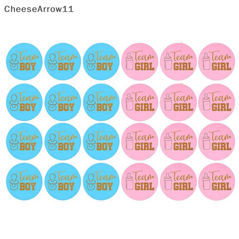 Che 24 ชิ ้ น/set Team Boy Team Girl Stickers Boy or Girl Vote Sticker for Gender Reveal TH