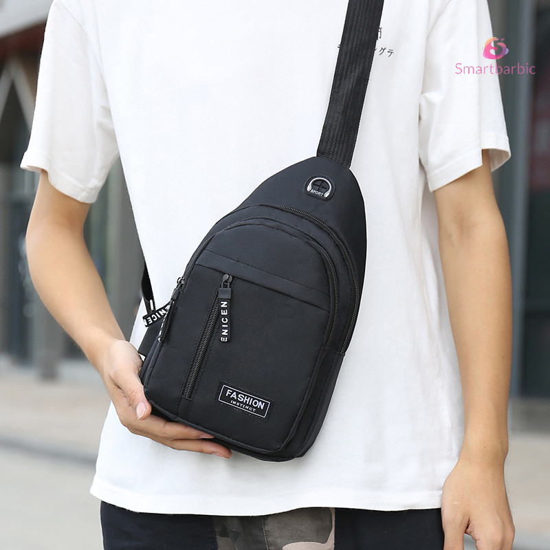 {Smartbarbic } New Men Shoulder Bags Chest Bag Multifuncional Crossbody Bags Travel Sling Bag new