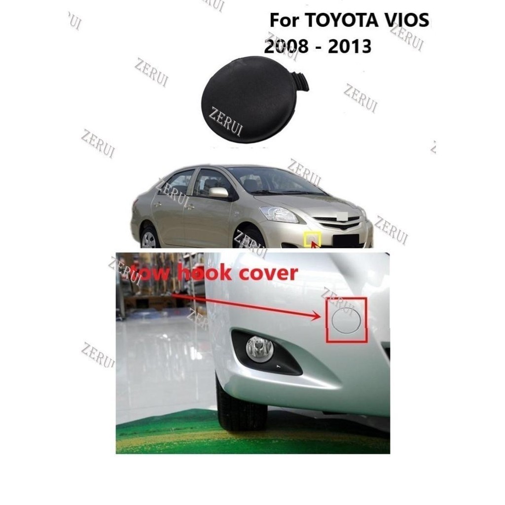 Zr สําหรับกันชนหน้าอัตโนมัติลากจูงตะขอสําหรับ TOYOTA VIOS 2008 2009 2010 2011 2012 2013 ฝาครอบกันชนหน้าฝาครอบฐานสีจํานวน: 52721-0D030